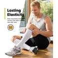 thumbnail image 6 of PULIOU Compression Socks for Men & Women, 20-30mmHg Circulation Support Socks for Traval, Running, Sports, 1 Pairs, White, 6 of 7