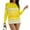 Yellow, variant on Long Sleeve Shirts for Women Printed Mesh Sheer Tee Tops Lightweight Round Neck Double Lined Going Out Blouses