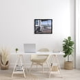 thumbnail image 2 of Stupell Industries Coastal Cottage Porch Chair Seaside Boardwalk Scenery Painting Jet Black Floating Framed Canvas Print Wall Art, Design by Tom Mielko, 2 of 6