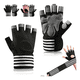 thumbnail image 3 of """Guantes Gym Tacticos Pesas Crossfit Muñequeras Mujer Hombre Talla G Lab.G negro """, 3 of 5