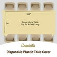 thumbnail image 3 of 24 Pack - Disposable Light Yellow Plastic Tablecloth Cover Heavy Duty Plastic Rectangle Tablecloth - 54” X 108” , 24 ct, 3 of 5