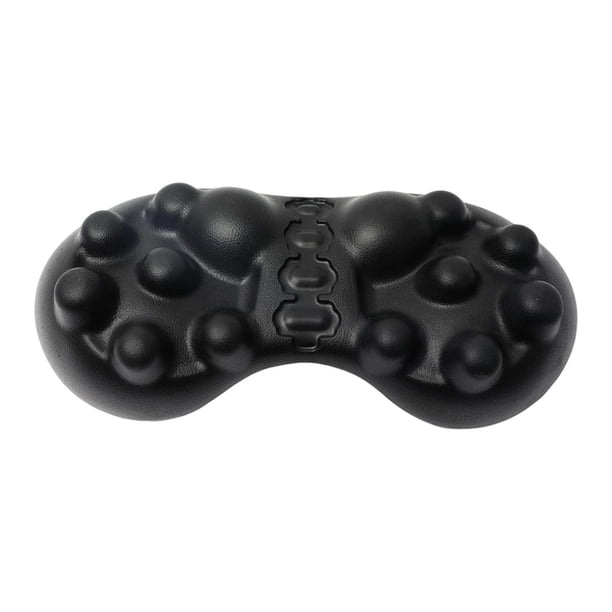 Masajeador de cintura y cadera para hombres y mujeres, herramienta portátil para masaje de puntos de ejercicio cervicales Negro