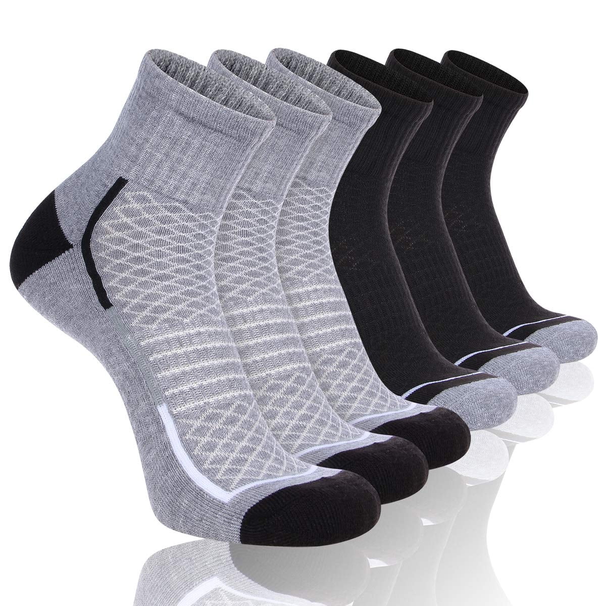 HEATUFF Men's Athletic Ankle Socks Mens Sock Size 10-13 Male Quarter ...