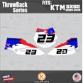 thumbnail image 3 of Kalair GFX Graphics Kit for Ktm 65SX SX65 (2009-2015) Throwback Series, 3 of 5