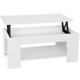 thumbnail image 4 of SuperDeal 38.6" Lift Top Coffee Table W/Extra Shift Rectangular MDF & Iron, White, 4 of 9