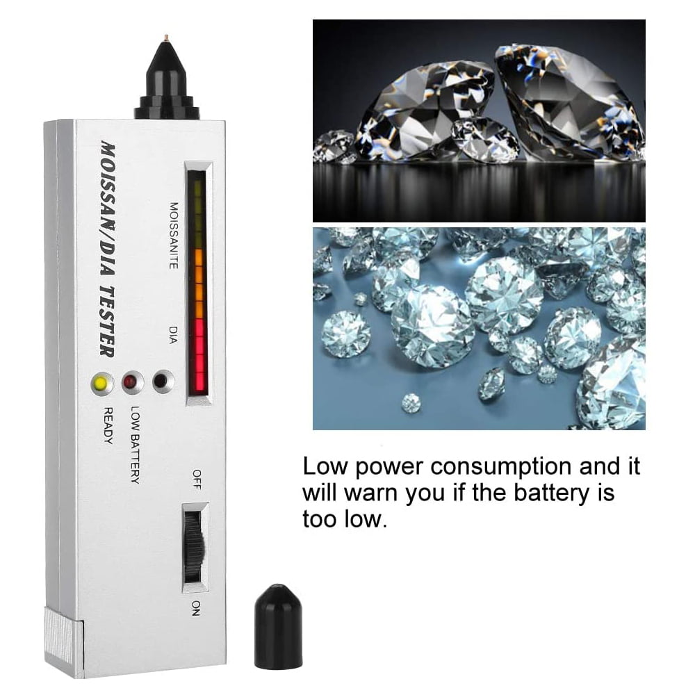 Diamond Selector Detector Gem Tester Pen Moissan Jade Jewelry Tool LED Indicator 