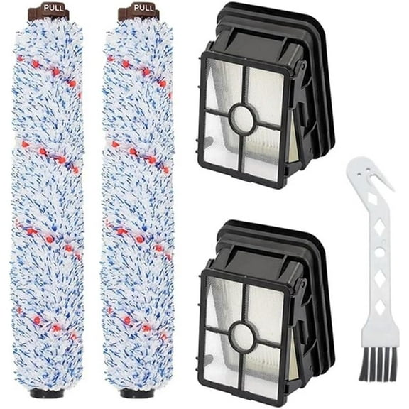 Replacement Parts for Bissell Crosswave and Bissell Crosswave Pet Pro 1785A 2306A 1785 Vacuum Cleaner, 2 Pack Crosswave Brush Roll 1868 and 2 Pack Crosswave Filters 1866