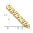 thumbnail image 5 of Auriga Fine Jewelry 10K Yellow Gold 4.75 mm Flat Beveled Curb Chain Necklace for Mens 26", 5 of 7