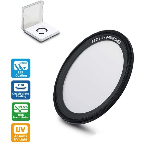 JJC Lens UV Filter for Ricoh GR III GRIII & GR II GRII Attach with Eco-Friendly & Removable 3M Adhesive 99.5% Light