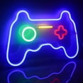 thumbnail image 1 of Letreros de neón, letrero de luz de neón, arte de pared para Xbox, luces de neón LED azules, luz de noche de neón para niños, sala de juegos, bar, dormitorio, decoración del hogar, 1 of 5