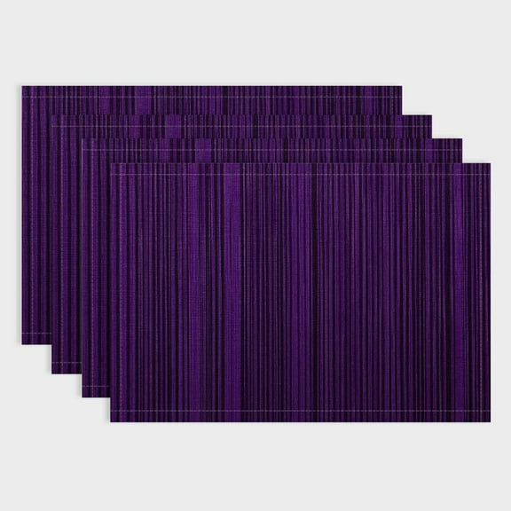 Pratyus Stripes Party Table Placemat Set of 4 Linen Mats for Birthdays, Christmas, Restaurants, Buffets, Home Décor 18x12in