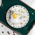 thumbnail image 4 of Ceramic Mug and Tea Tray Set with Gold Spoon, 6 oz Tea Mug Coffee Mug, Lemon & Butterfly Pattern, 4 of 4