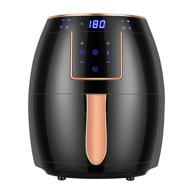Zootealy Air Fryer 5.5L Household Large Capacity 1300W Big Firepower Timing Touch Screen LCD Electric Air Fryer with Bakeware