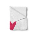 thumbnail image 2 of Love Soft Flannel Fleece Blanket, Hand Drawn Design Happy Valentines Day Calligraphy Art Handwriting Romantic, Cozy Plush for Indoor and Outdoor Use, 50" x 70", Black Hot Pink White, by Ambesonne, 2 of 5