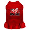 thumbnail image 1 of Mirage Pet 58-441 RDSM Love Machine Screen Print Dog Dress, Red - Small, 1 of 1