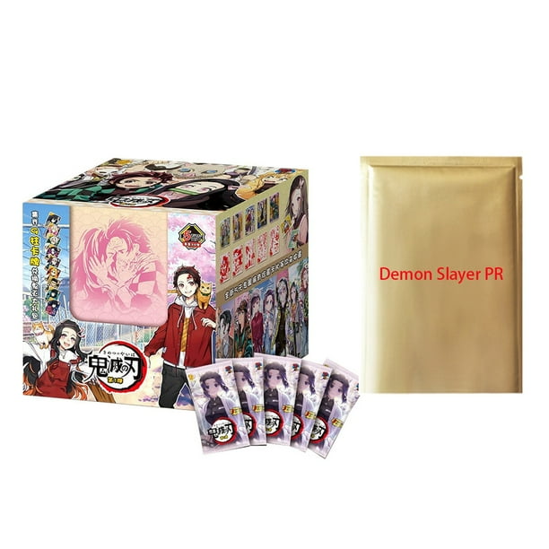 Nueva tarjeta Demon Slayer TCG Booster Box Packs colección Nezuko Anime juegos niños juguetes regalo de cumpleaños1BOX-Add1PR15 Deng Xun unisex