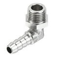 thumbnail image 1 of Conector de Manguera de Cobre Uxcell Codo Barbilla Rosca Macho 6mm x M12x1.25, 1 of 5