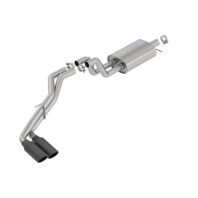 Fits 2019-2021 Ford Ranger Borla Exhaust System Kit 140789BC S-Type Cat Back System; T-304 Stainless Steel; With Muffler; 2-1/2 Inch Pipe Diameter To 2-1/4 Inch Pipe Diameter