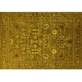 thumbnail image 1 of Ahgly Company Machine Washable Indoor Rectangle Oriental Yellow Industrial Area Rugs, 6' x 9', 1 of 4