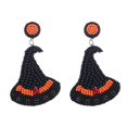 thumbnail image 1 of Halloween Earring Personality Retro Witch Hat Black Cat Heart R5C5, 1 of 1