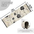 thumbnail image 5 of Yayeee Runner Rug for Bedroom 2'x6' Machine Washable Hallway Non Slip Mat, Small Black Flowers, 5 of 8