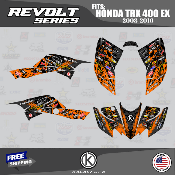 Kalair GFX Graphics Kit for Honda ATV TRX 400EX (2008-2016) Revolt Series