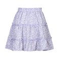 thumbnail image 4 of Leesechin Skorts Skirts for Women Ladies Summer Casual Vintage High Waist Floral Print Beach Ruffled Dress, 4 of 8