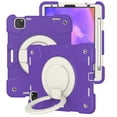 thumbnail image 5 of iPad Pro 11 3rd Generation 2021 Case, 360° Rotating Multi-Functional Handle-Kickstand Shockproof Cover & Shoulder Strap & Pencil Holder For iPad Pro 11 2021/2020/2018, Dark Purple, 5 of 11