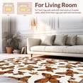 thumbnail image 2 of ODIKA 6' x 9' Machine Washable Non-Slip Area Rug, Boho Butterfly High Traffic Rug, Brown, 322731, 2 of 7