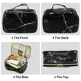 thumbnail image 5 of Unique Bargains Floral Makeup Bag Zipper Flower Cosmetic Pouch Black, 5 of 7