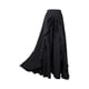 thumbnail image 2 of Falda cruzada informal lisa con lazo en la cintura para mujer, pantalones de gasa con volantes, pernera ancha, vestido holgado, 2 of 5