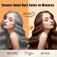 thumbnail image 2 of Hair Dye Shampoo 3 in 1, Long-Lasting Hair Color Shampoo with Herbal Ingredients, Instant Magic Hair Dye, Easy Application Shampoo Para Canas for Women Men 16.9 Fl Oz (Coffee), 2 of 7