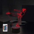 thumbnail image 1 of FXUSLGT 3D Figure Skating Night Light Powered Remote Control Touch Switch 7/16 Color Change LED Table Desk Lamp Home Decoration Toy Birthday Xmas Kid Children Gift, 1 of 8