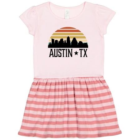 

Inktastic Austin Texas Skyline Vintage Gift Toddler Girl Dress