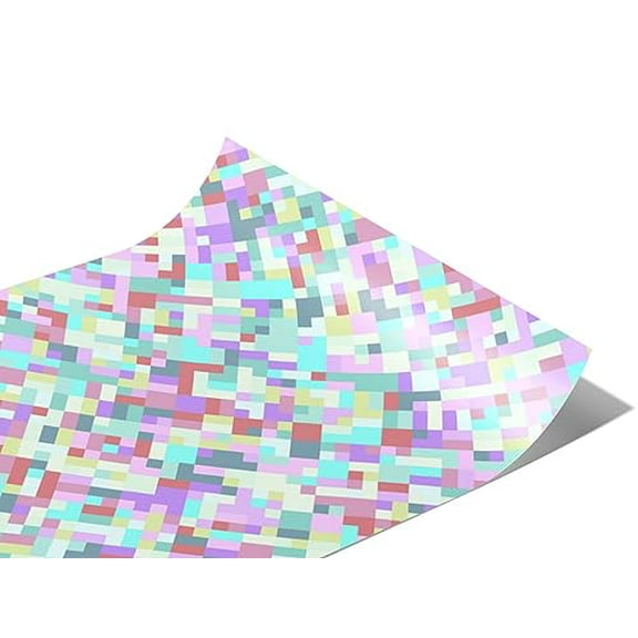 Rwraps Rainbow Pixel Ladies Who Lunch Matte Vinyl Film Wrap 59in x 13ft Vinyl Vehicle Car Film Sheet