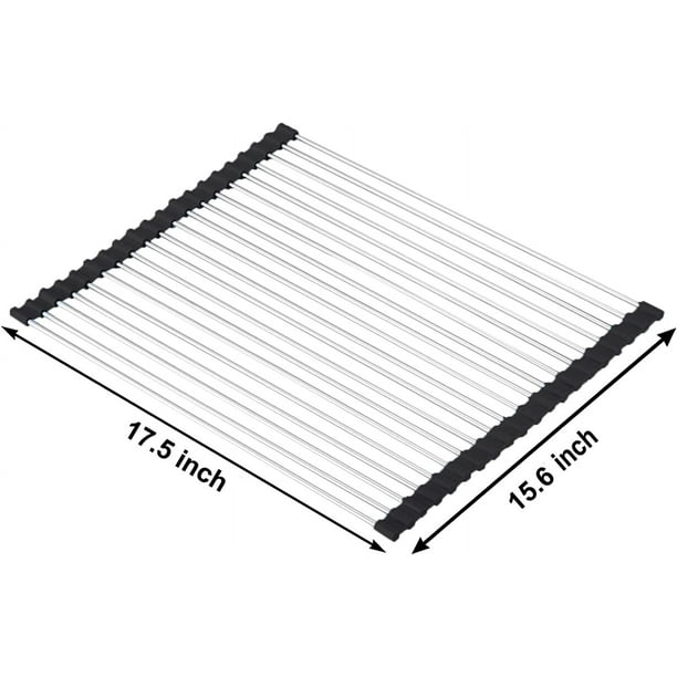 2 Tier Over Sink Dish Drying Rack Cutlery Drainer Kitchen Shelf Cup Organizer EB