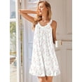thumbnail image 3 of Ekouaer Nightgowns for Women Sleeveless Night Gown V Neck Sleep Shirt Chemise Night Shirt Soft Sleep Dress, 3 of 6