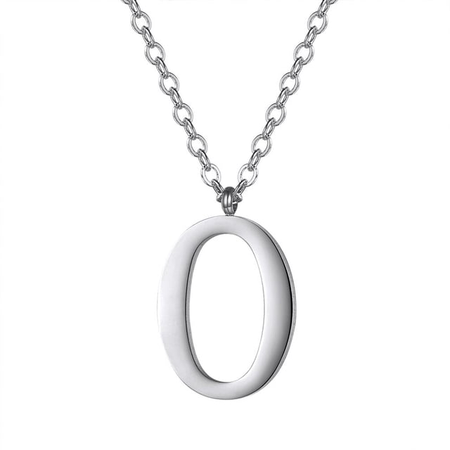PROSTEEL Colgante Inicial O Collar de plata con letra del alfabeto, collar de acero inoxidable para mujeres y niñas, regalo de cumpleaños de joyería con encanto de nombre personalizado