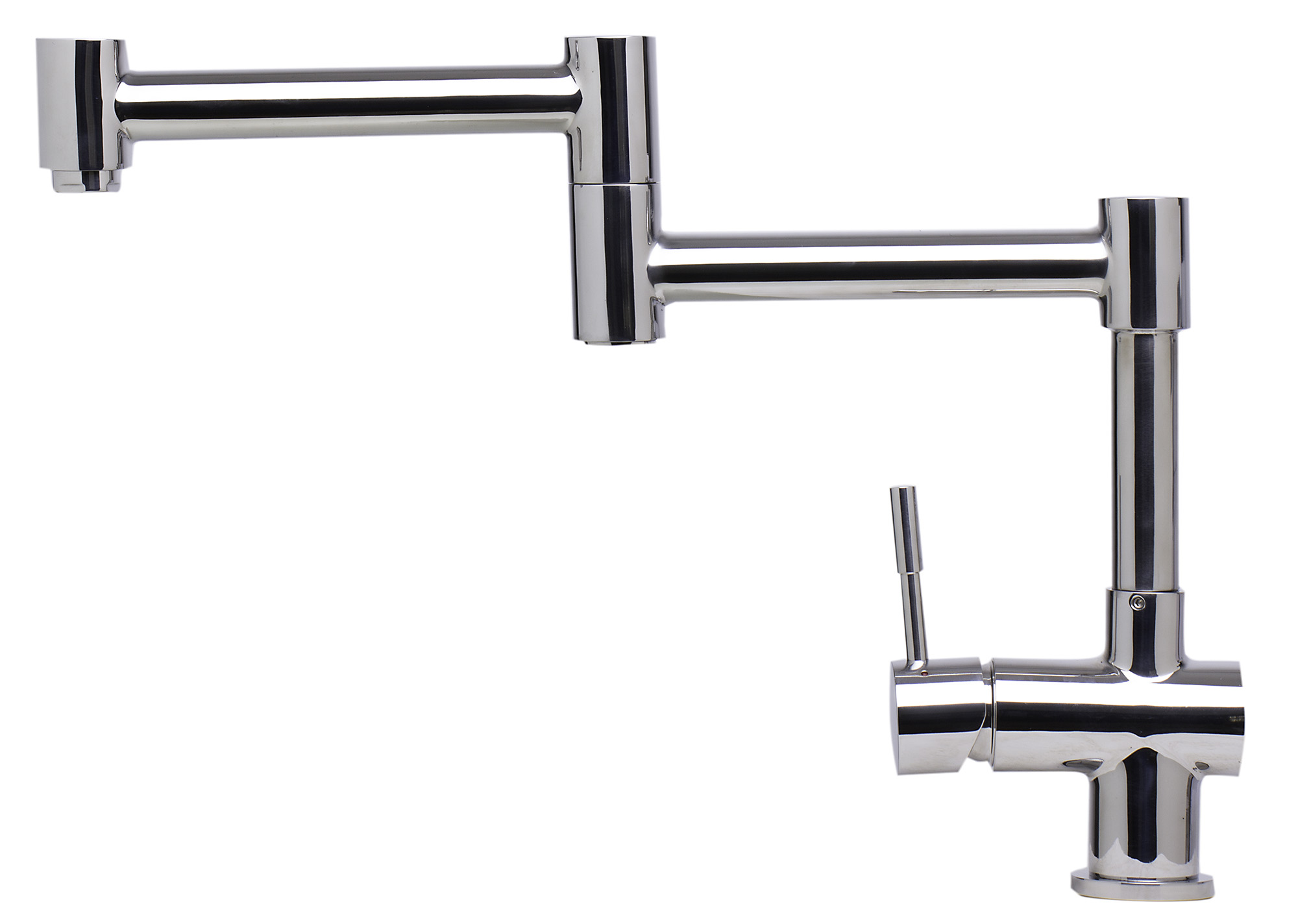 ALFI brand AB2038-PSS Solid Polished Stainless Steel Retractable Single Hole Kitchen Faucet