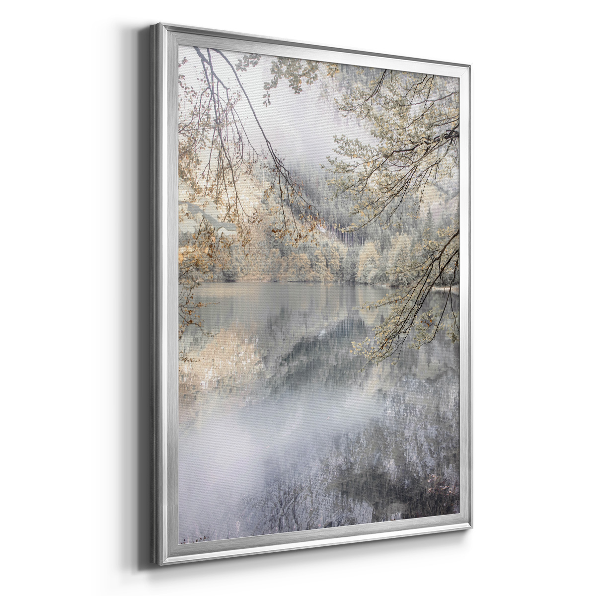 Misty Lake Premium Framed Print - Ready to Hang