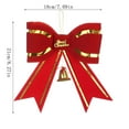 thumbnail image 2 of Christmas Bows, Red Wreath Bows, Large Glitter Decorative Bows for Christmas Tree Holiday Decoration, Indoor DIY Paper Lace Bow Ornament, 20x18 cm, Single Piece, Red Color, 2 of 6