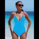 thumbnail image 5 of Traje de Baño de una Pieza para Mujer 2025 con Control de Abdomen, Diseño de Bloques de Color Neón, Cuello en V Profundo y Adelgazante Azul XXL, 5 of 8