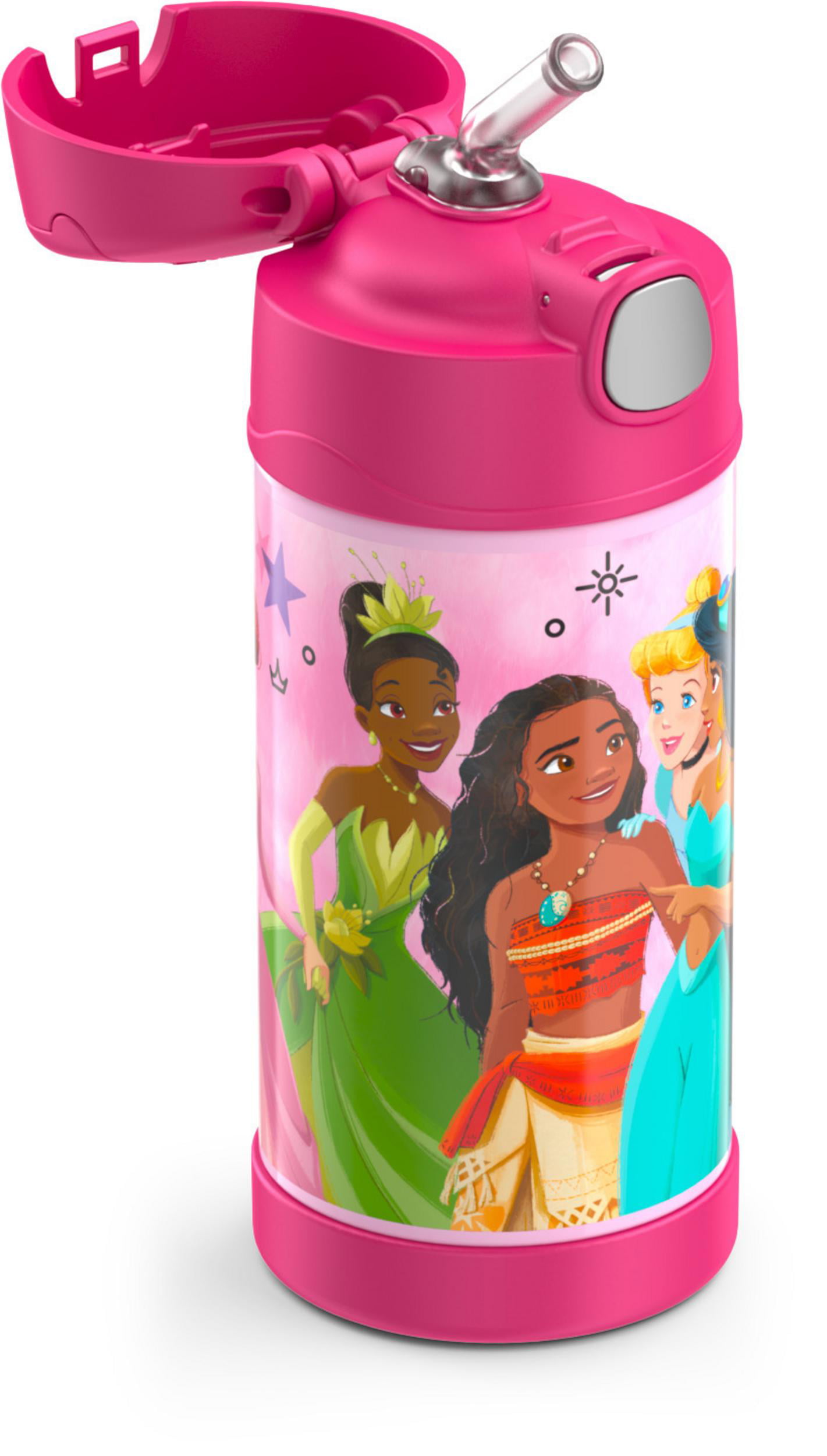 Thermos Kids 12 Oz Stainless Steel Vacuum Insulated Funtainer Straw Bottle,  Princess 