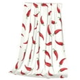 thumbnail image 3 of Bingfone Chili Print Flannel Fleece Blanket Throw Blanket For Bed,Sofa,Couch,Travel,Camping(40"X30"), 3 of 9