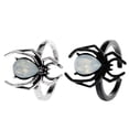 thumbnail image 3 of Dsscvnef Unisex Black Retro Fashion Metal Geometric Open Ring Gothic Halloween Jewelry Style Index Finger Accessory, 3 of 9