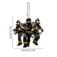 thumbnail image 3 of 2D Firefighter Acrylic Display, Wall Hanging decor, Hanging Wall decor, 3X4 in, Random Chain, 1 Pc, Home Wall decor, 3 of 8