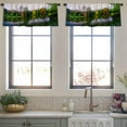 thumbnail image 4 of LALILO Kitchen Curtain Valance Young Man Sitting Wall Night Rod Pocket Window Curtain 52"x 18" Set of 2, 4 of 7