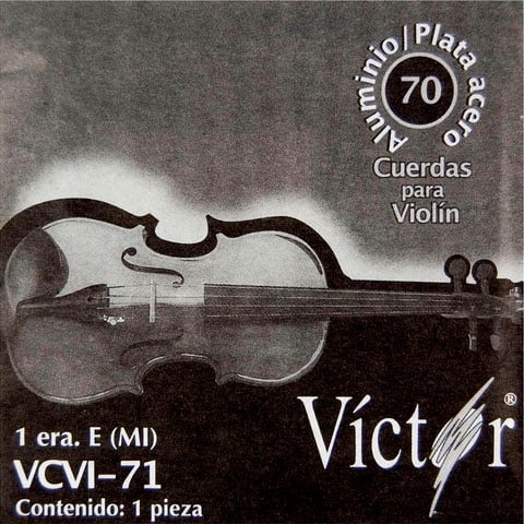 Cuerda para Violín VICTOR de Aluminio Plata Acero 1a E VCVI-71