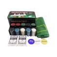 thumbnail image 1 of Set de póker con 200 fichas y tela Black Jack para Texas Hold'em, 1 of 1