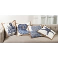thumbnail image 4 of SARO 5433.NB20S 20 in. Square Star Fish Print Cotton Down Filled Throw Pillow  Navy Blue, 4 of 5